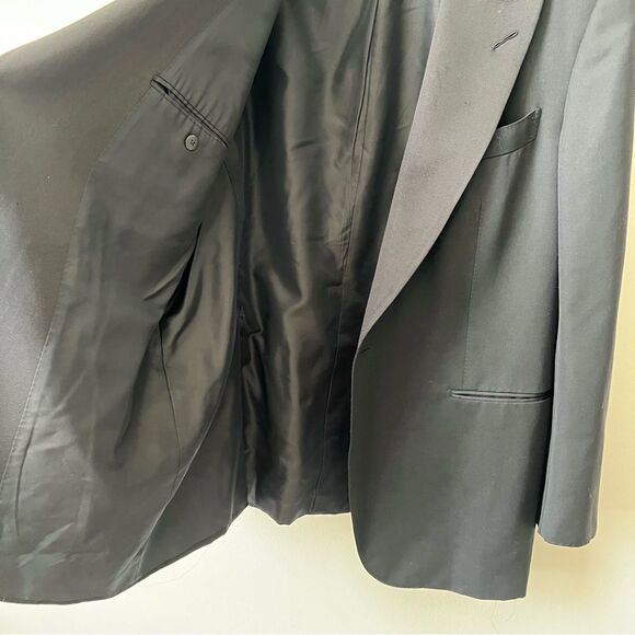Tom Ford Mens wool mohair tuxedo Black blazer Made in Italy Size 56 R - Picture 5 of 10